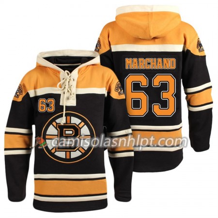 Camisola Boston Bruins Brad Marchand 63 Preto Sawyer Hoodie - Homem
